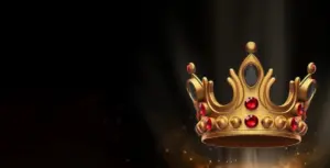 Изображение золотой короны, окруженной сверкающими огнями, символизирующее VIP-бонус в Baboss.